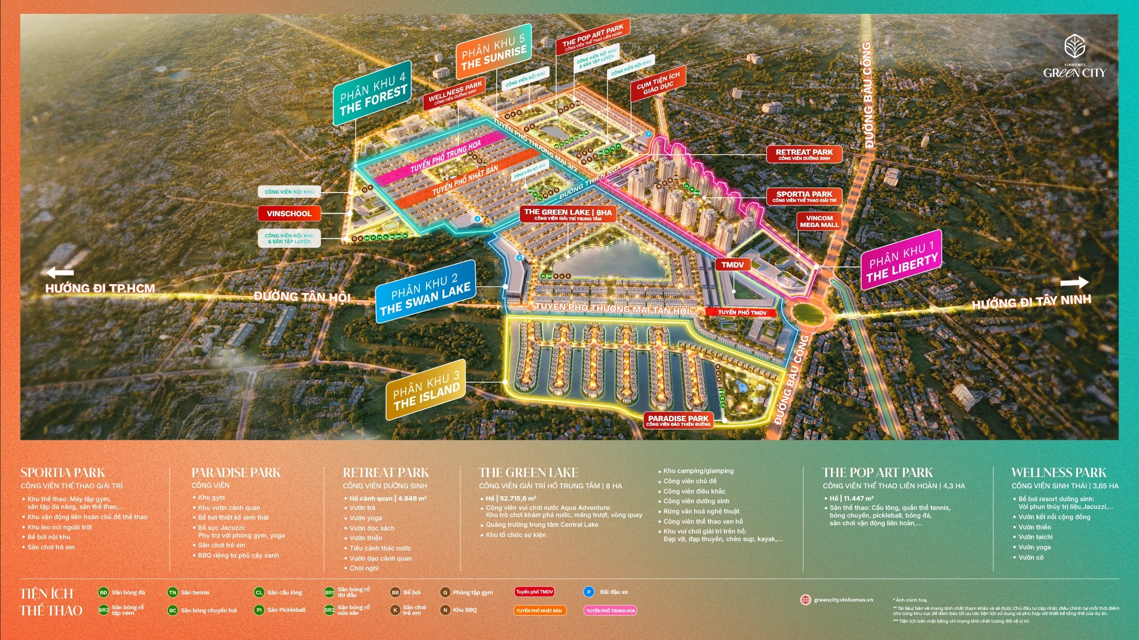 mặt bằng tiện ích Vinhomes Green City